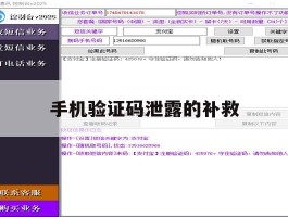 手机验证码泄露的补救