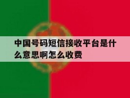 中国号码短信接收平台是什么意思啊怎么收费