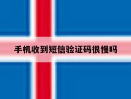 手机收到短信验证码很慢吗