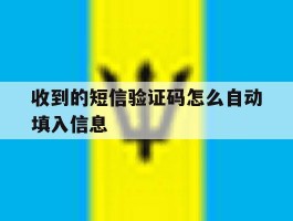 收到的短信验证码怎么自动填入信息