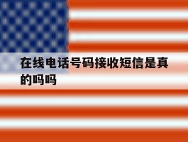 在线电话号码接收短信是真的吗吗