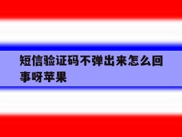 短信验证码不弹出来怎么回事呀苹果