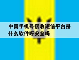 包含中国手机号接收短信平台是什么软件呀安全吗的词条