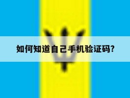 如何知道自己手机验证码?