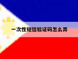一次性短信验证码怎么弄
