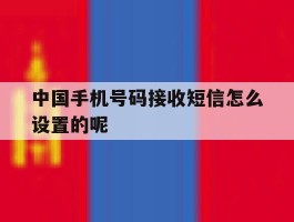 中国手机号码接收短信怎么设置的呢