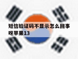 短信验证码不显示怎么回事呀苹果13