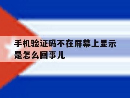 手机验证码不在屏幕上显示是怎么回事儿的简单介绍
