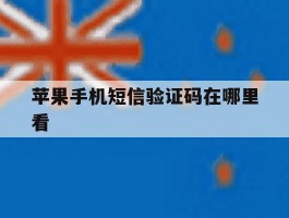 苹果手机短信验证码在哪里看
