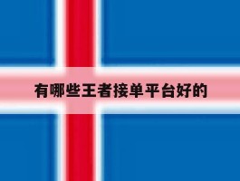 有哪些王者接单平台好的