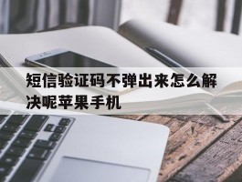 短信验证码不弹出来怎么解决呢苹果手机