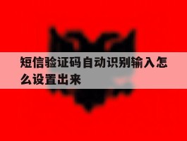 短信验证码自动识别输入怎么设置出来